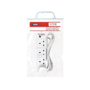Picture of Status 4 Way Surge Protected Extension Socket White 2m