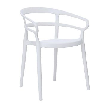 Picture of Bolero Mateo Café Chairs White (2 Pack)