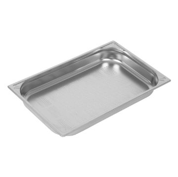 Picture of Vogue Heavy Duty Stainless Steel Perforated 1/1 Gastronorm Tray 65mm