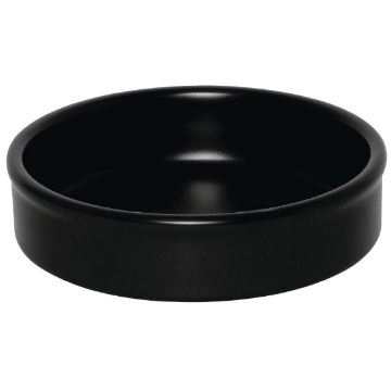 Picture of Olympia Mediterranean Stackable Dishes Black 134mm (6 Pack)