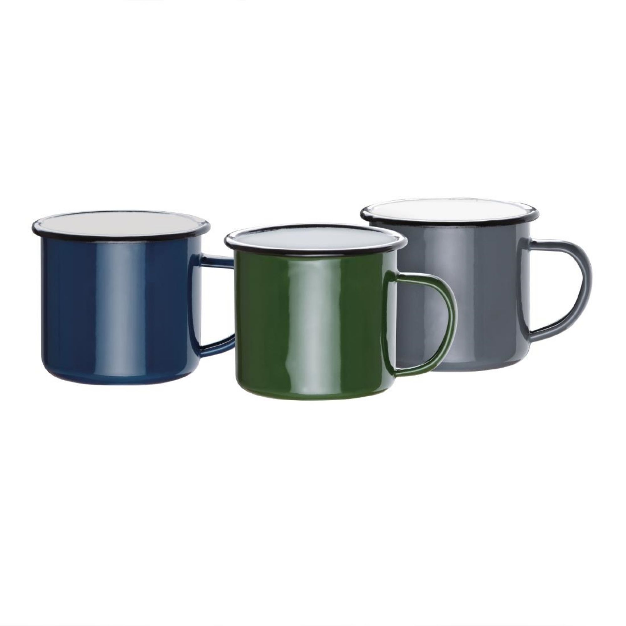 Picture of Olympia Enamel Mug Grey 350ml (Pack of 6)