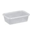 Picture of 650ml Clear microwavable container and lids-Standard(250)