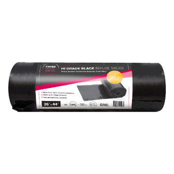 Picture of 26" x 44" Hi Grade black refuse sacks (8 x 25)