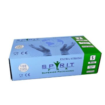 Picture of Spirit PF Blue vinyl Gloves Small (10x100)