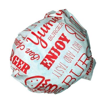 Picture of Red Compostable Burger Wrap 25x33cm (1000)