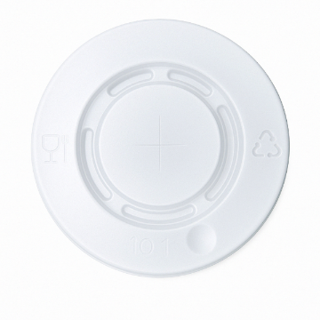 Picture of 80mm Flat PS S/Slot Cold Cup Lids (MK80) (9-12oz) (20x100)