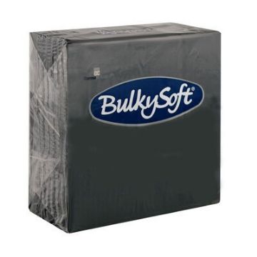 Picture of Bulkysoft 33x33cm Black 2ply 4fold Lunch Napkins (20x100)