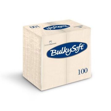 Picture of BulkySoft 40x40cm Cream 2ply 8 fold Dinner Napkin (20x100)