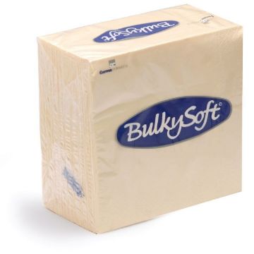 Picture of Bulkysoft 33x33cm Cream 2ply 4fold Lunch Napkins (20x100)