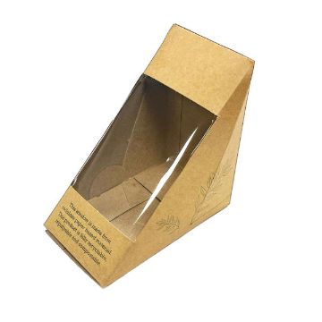 Picture of Kraft Deepfill Sandwich Compostable Window (10x50)