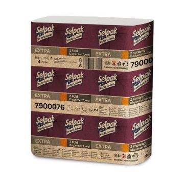 Picture of 2ply Selpak Zfold White Hand Towels - 21.5x24cm (SP1) (12x200`s)