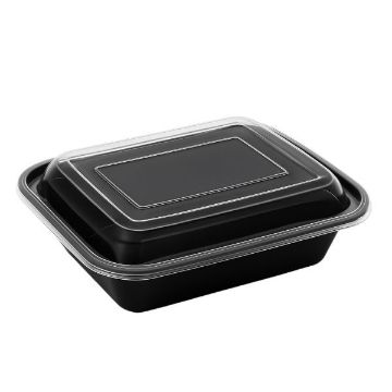 Picture of 12oz Onyx PP Microwavable & Reusable Black Base Clear Lid (6x25)