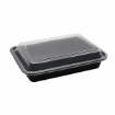 Picture of 32oz Onyx 1 Comp PP Microwavable & Reusable Black Base Clear Lid (6x25)