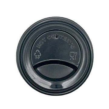 Picture of 90mm Black PP Recyclable Lids (10x100)