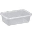 Picture of 650ml Clear microwavable container & lids -Heavy Duty(250)