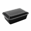 Picture of 24oz Onyx PP Microwavable & Reusable Black Base Clear Lid (6x25)