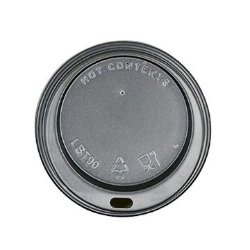 Picture of 90mm Black Hot Cup Lids (10/12/16oz ) (10x100)