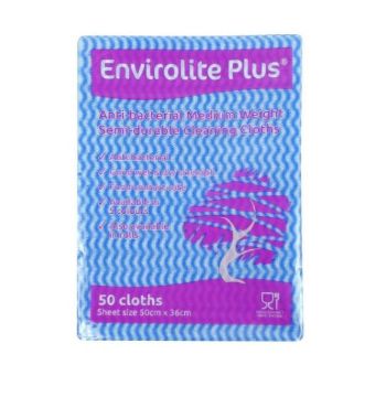 Picture of Envirolite Plus Folded Cleaning Cloths Blue (10x50)