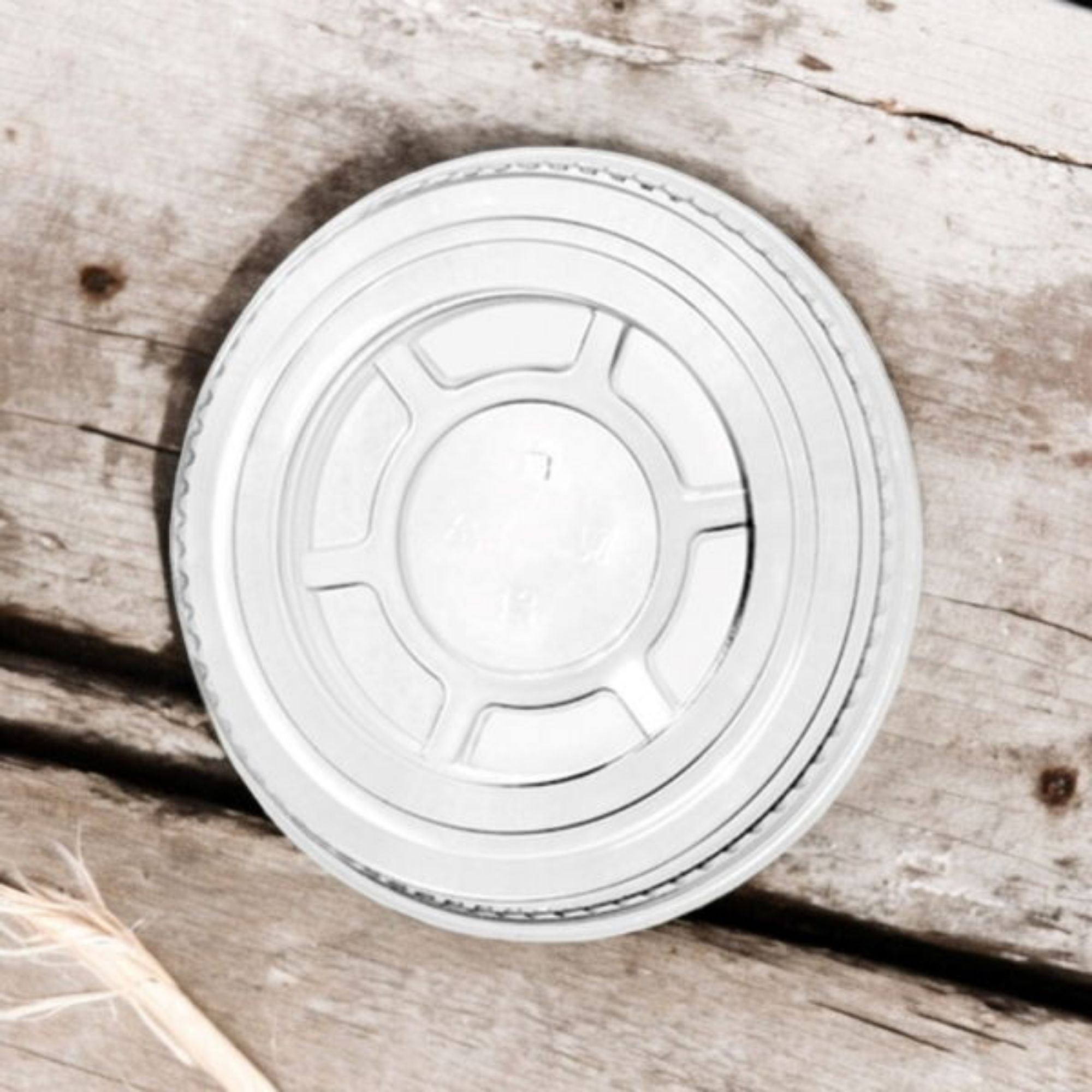 Picture of 95mm Clear Greenspirit rPET Flat Lid N/Slot (JC2) (16x50)