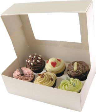 Picture of 6 Cupcake Box With Inserts 242x165x75MM (125)