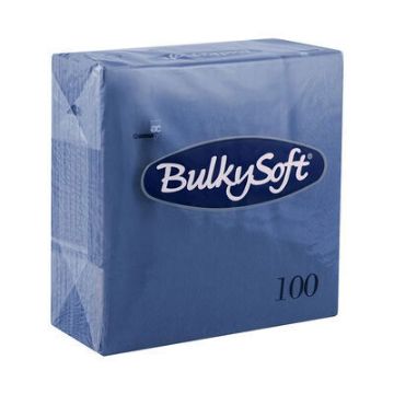 Picture of Bulkysoft 33x33cm Navy 2ply 4fold Lunch Napkins (20x100)