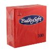 Picture of BulkySoft 40x40cm Red 2ply 4 Fold Dinner Napkin (20x100)