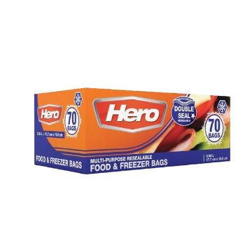 Picture of 1L Hero Double Seal Food & Freezer Bags (6x70PC)