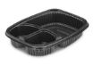 Picture of 34oz Black 3-Compartment Microwaveable Containers (8x40)