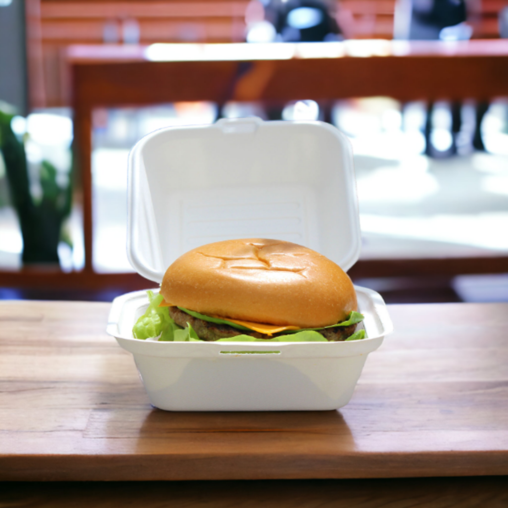 Picture of 6" Bagasse Burger Box 15x15cm  (8x50)