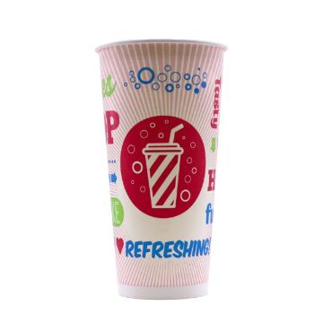Picture of 22oz Chill Cold Paper Cup PE (650ml) (20x50)