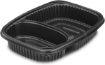 Picture of 34oz Black 2-Compartment Microwaveable Containers (8x40)
