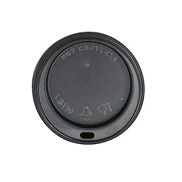 Picture of 80mm Black Hot Cup Lids - (8oz) (10x100)