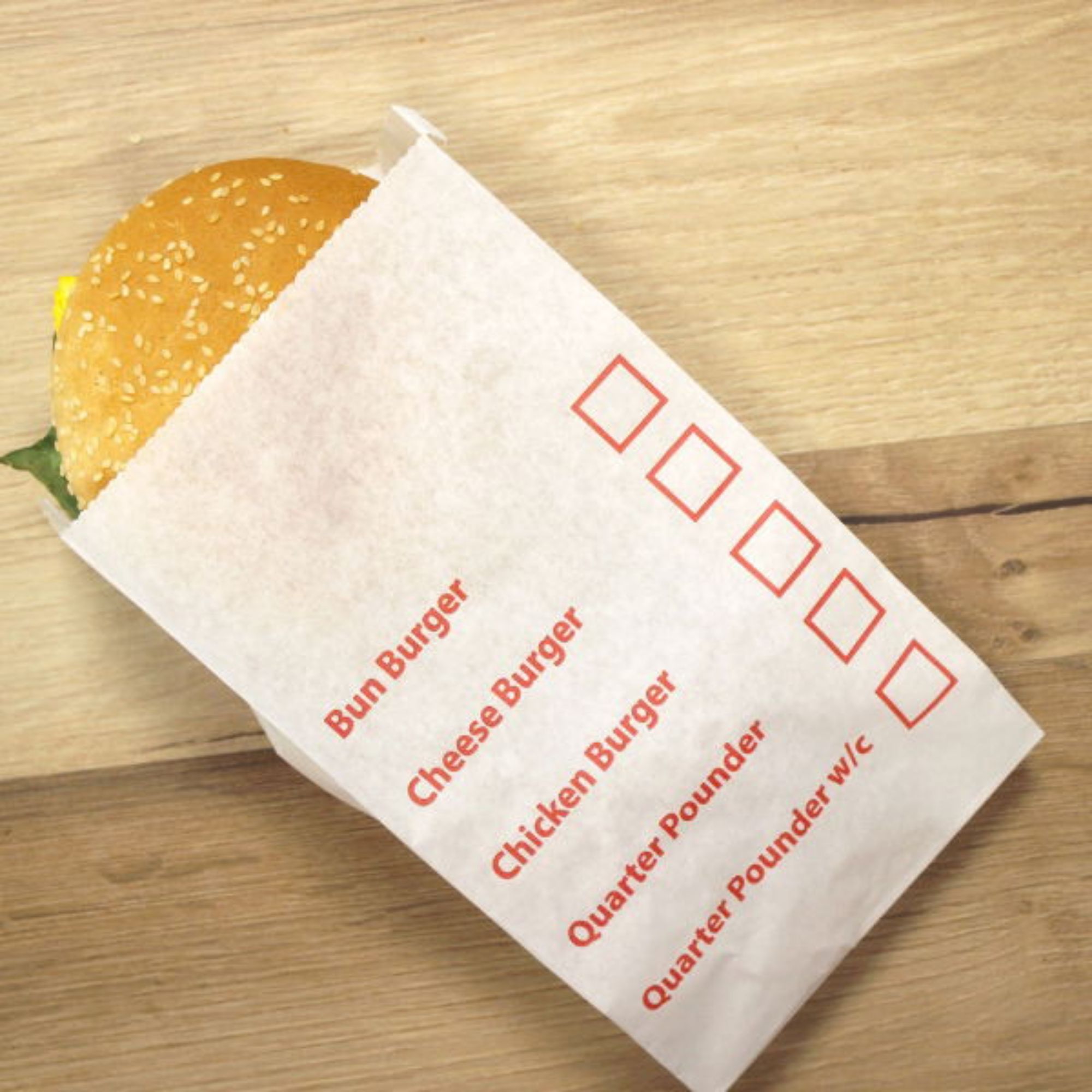 Picture of Burger Bag Tick Box 5x8x9" (1000)