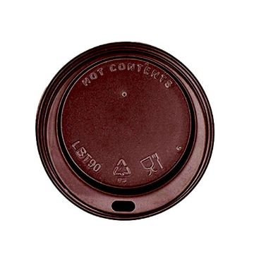 Picture of 90mm Brown Hot Cup Lids (12/16oz ) (10x100)