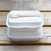Picture of 7" Bagasse Small Rectangle Meal Box (12x50)