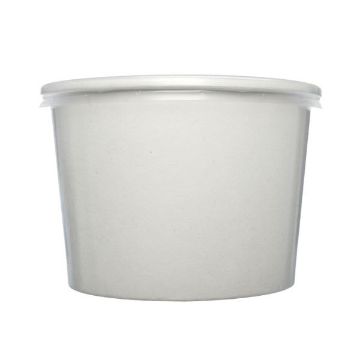 Picture of 8oz White Spiritpak PP Soup Container & Plastic Lid Combo (250)