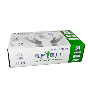Picture of Spirit PF Clear vinyl Gloves XL (10x100)