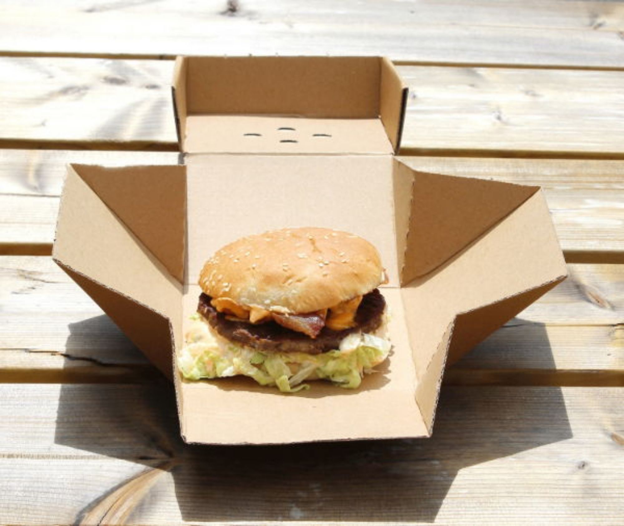 Picture of Premium Fold Out Burger Box (122x122x102mm) (100's)