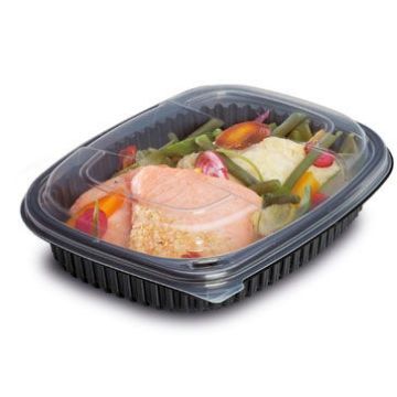 Picture of 24oz Black 1-Compartment Microwaveable Containers (8x40)