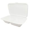 Picture of 9x6x2" - 2 Compartment Bagasse Meal Box (1000ml) (5x50)