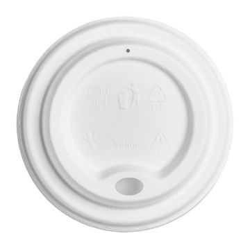 Picture of Vegware Hot Cup Lid Moulded Fibre 79-Series (1000 pack)
