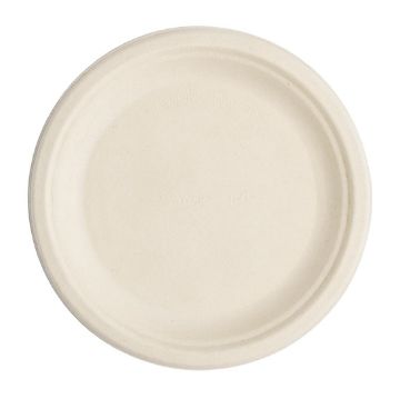 Picture of Vegware Compostable Nourish Moulded Fibre Plate Natural 7"/178mm (500 pack)
