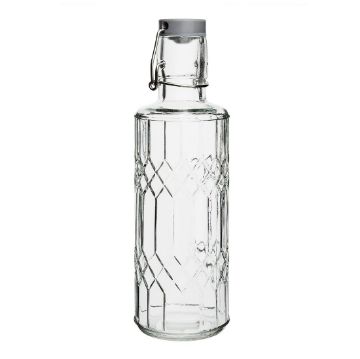 Picture of Olympia Geo Glass Water Bottle with Stopper 640ml (6 Pack)