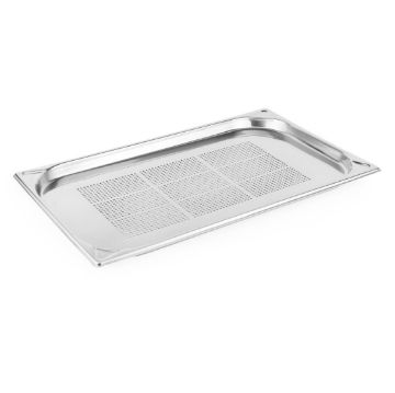 Picture of Vogue Stainless Steel Heavy Duty Perforated 1/1 Gastronorm Tray 20mm