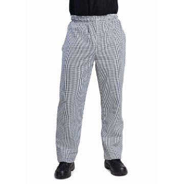 Picture of Whites Unisex Vegas Chefs Trousers Black and White Check XL