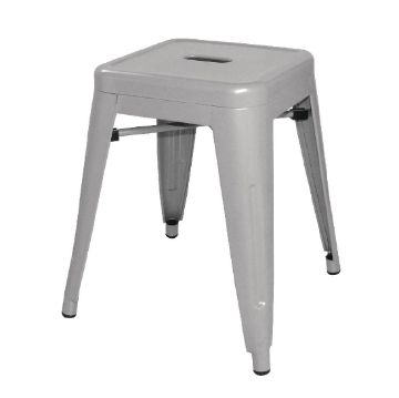 Picture of Bolero Bistro Galvanised Steel Low Stool (4 pack)