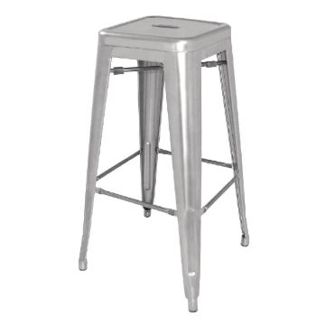 Picture of Bolero Bistro Galvanised Steel High Stool (4 Pack)