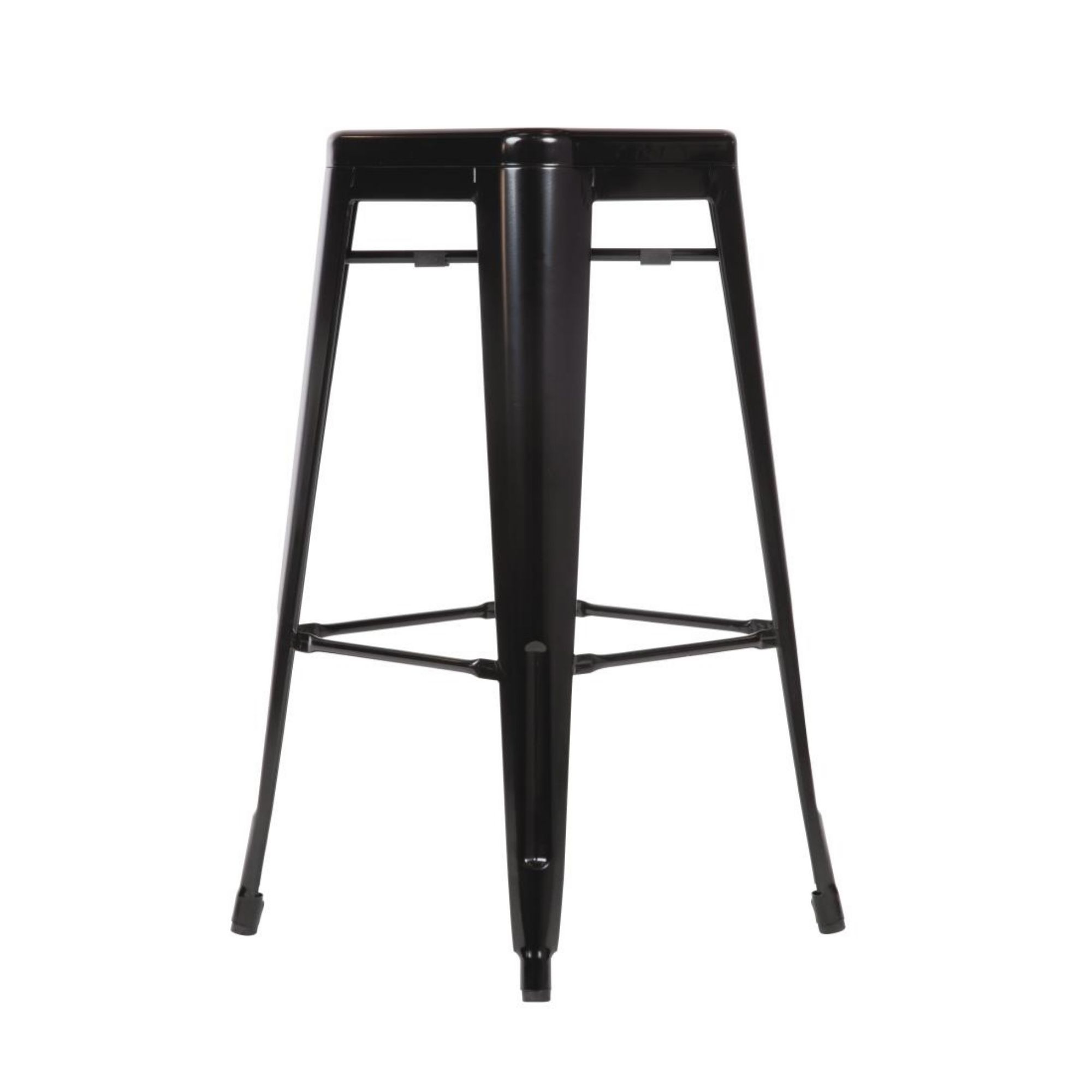Picture of Bolero Bistro Steel High Stool Black (4 pack)