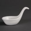 Picture of Olympia Whiteware Miniature Spoon Shape Dipping Bowls 57x 57mm (12 Pack)