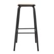 Picture of Bolero Cantina High Stools with Wooden Seat Pad Black (4 pack)